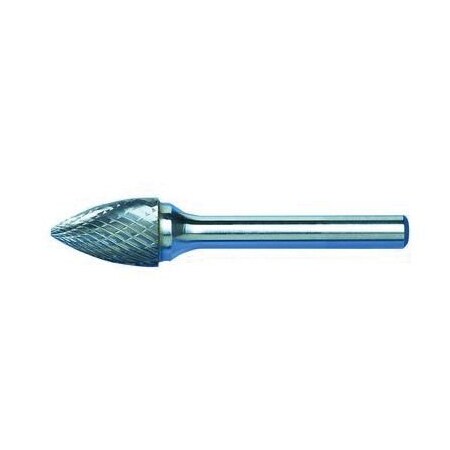 Morse Carbide Burr, Premium, Series 5970, Pointed, 14 Head Dia, 12 Length of Cut, 2 Overall Length, 59950